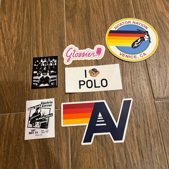 STICKER SET!!! Aviator Nation, brandy. And Polo 
Rainbow Sticker Collection - Picture 1 of 1